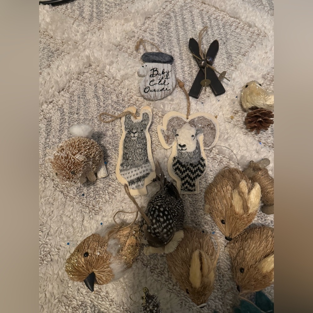 Boho neutral bundle of Christmas tree ornaments - Picture 7 of 14